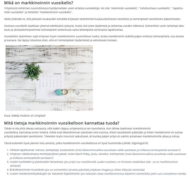 Markkinoinnin Vuosikello markkinoinnin-vuosikello